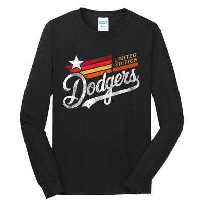 Vintage Dodgers Retro Tall Long Sleeve T-Shirt