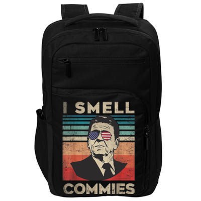 Vintage Distressed Retro Reagan President I Smell Commies Impact Tech Backpack