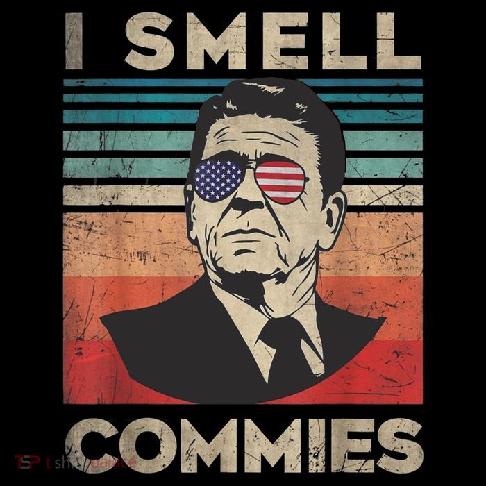 Vintage Distressed Retro Reagan President I Smell Commies Coffee Mug