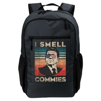 Vintage Distressed Retro Reagan President I Smell Commies Daily Commute Backpack