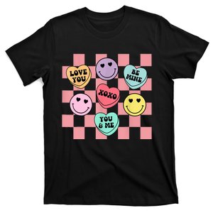 Valentines Day Retro Groovy Conversation Heart Candy T-Shirt