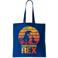 Vintage Daddysaurus Rex Proud Dad Fathers Day Gift Tote Bag