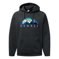 Vintage Denali Retro National Park Geometric Performance Fleece Hoodie