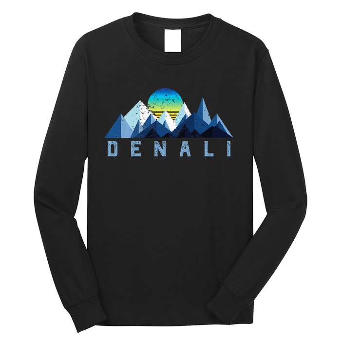 Vintage Denali Retro National Park Geometric Long Sleeve Shirt