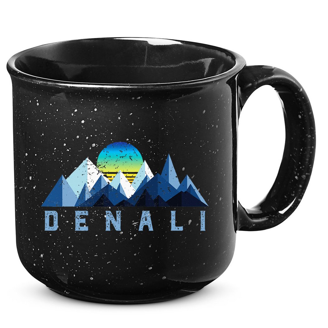 Vintage Denali Retro National Park Geometric 15oz Campfire Ceramic Mug
