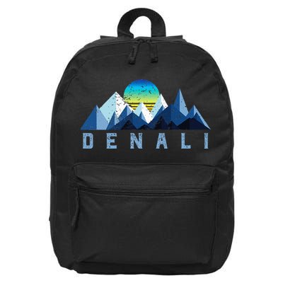 Vintage Denali Retro National Park Geometric 16 in Basic Backpack