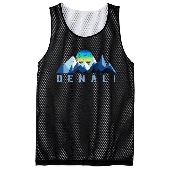 Vintage Denali Retro National Park Geometric Mesh Reversible Basketball Jersey Tank