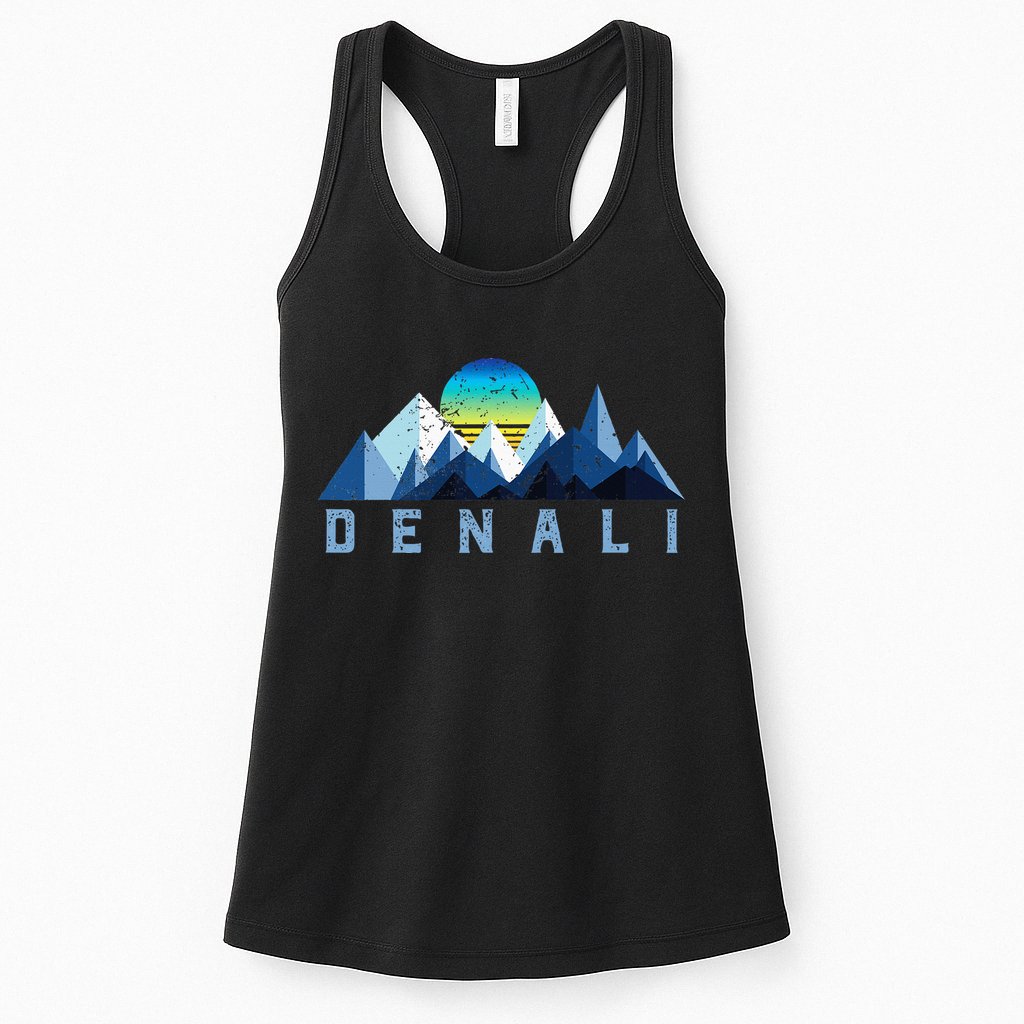 Vintage Denali Retro National Park Geometric Womens Tank Top