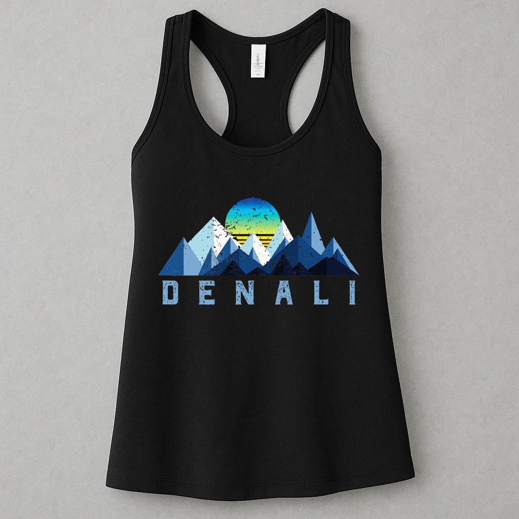 Vintage Denali Retro National Park Geometric Womens Tank Top