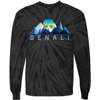 Vintage Denali Retro National Park Geometric Tie-Dye Long Sleeve Shirt