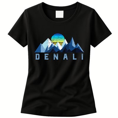 Vintage Denali Retro National Park Geometric Womens T-Shirt