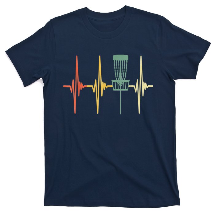 Vintage Disc Retro Heartbeat Disco Golf T-Shirt