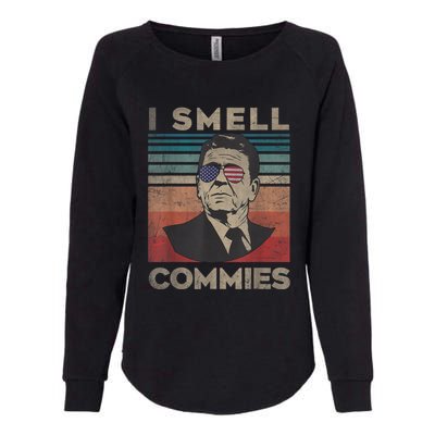 Vintage Distressed, Retro Reagan President I Smell Commies Womens California Wash Sweatshirt