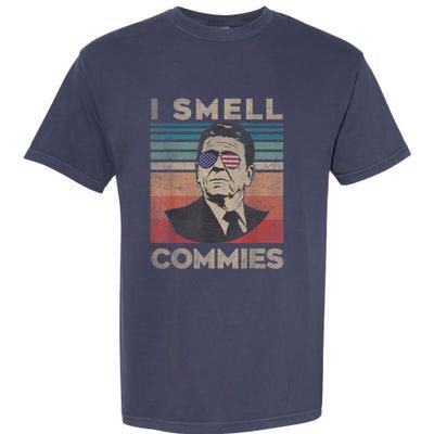 Vintage Distressed, Retro Reagan President I Smell Commies Garment-Dyed Heavyweight T-Shirt