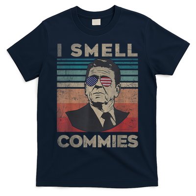 Vintage Distressed, Retro Reagan President I Smell Commies T-Shirt