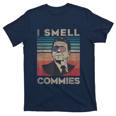 Vintage Distressed, Retro Reagan President I Smell Commies T-Shirt