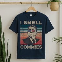 Vintage Distressed, Retro Reagan President I Smell Commies T-Shirt
