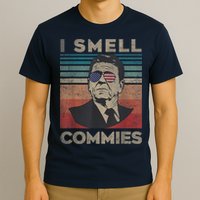 Vintage Distressed, Retro Reagan President I Smell Commies T-Shirt