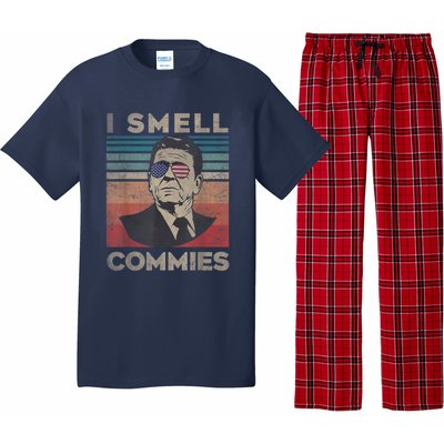 Vintage Distressed, Retro Reagan President I Smell Commies Pajama Set