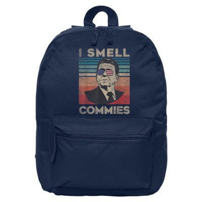 Vintage Distressed, Retro Reagan President I Smell Commies 16 in Basic Backpack
