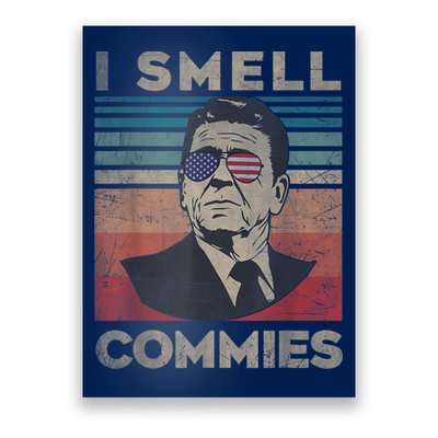 Vintage Distressed, Retro Reagan President I Smell Commies Poster