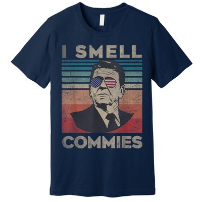 Vintage Distressed, Retro Reagan President I Smell Commies Premium T-Shirt