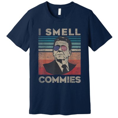 Vintage Distressed, Retro Reagan President I Smell Commies Premium T-Shirt