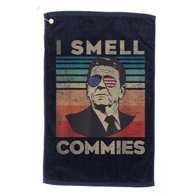 Vintage Distressed, Retro Reagan President I Smell Commies Golf Towel