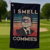 Vintage Distressed, Retro Reagan President I Smell Commies Golf Towel