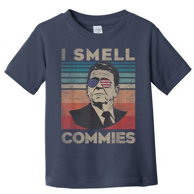 Vintage Distressed, Retro Reagan President I Smell Commies Toddler T-Shirt