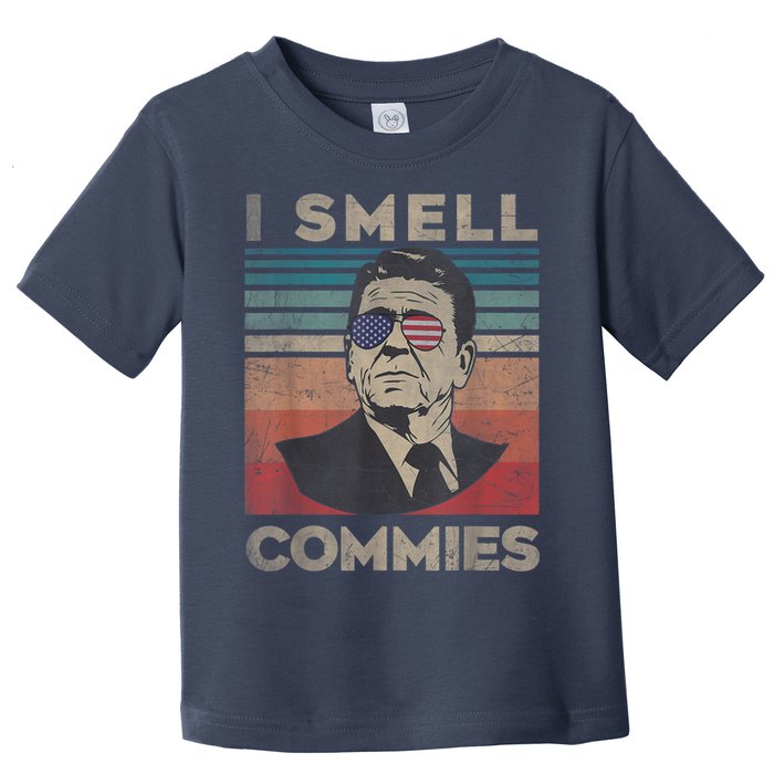 Vintage Distressed, Retro Reagan President I Smell Commies Toddler T-Shirt