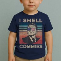 Vintage Distressed, Retro Reagan President I Smell Commies Toddler T-Shirt