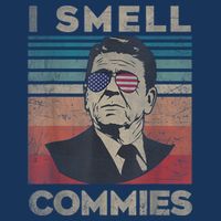 Vintage Distressed, Retro Reagan President I Smell Commies Toddler T-Shirt
