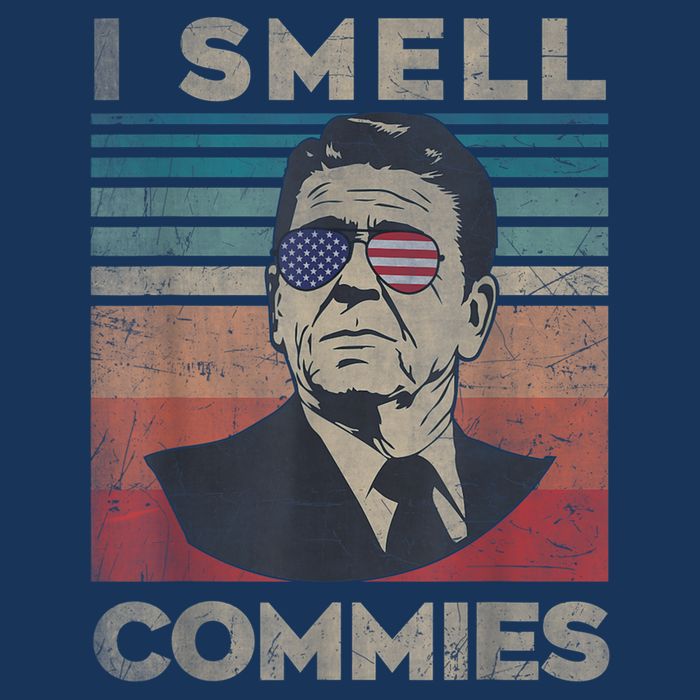 Vintage Distressed, Retro Reagan President I Smell Commies Toddler T-Shirt