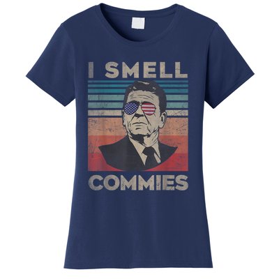 Vintage Distressed, Retro Reagan President I Smell Commies Women's T-Shirt