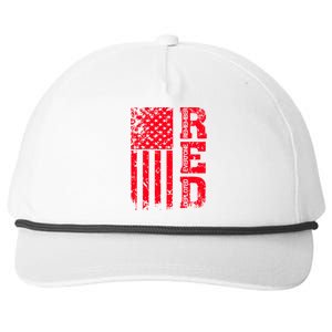 Veteran Day Remember Everyone Veteran Deployed Red Friday Snapback Five-Panel Rope Hat