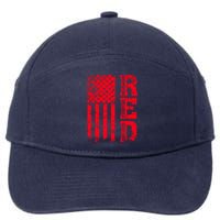 Veteran Day Remember Everyone Veteran Deployed Red Friday 7-Panel Snapback Hat