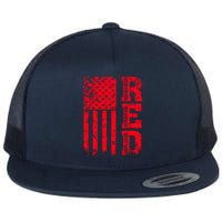 Veteran Day Remember Everyone Veteran Deployed Red Friday Flat Bill Trucker Hat