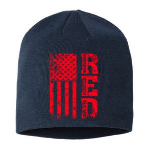 Veteran Day Remember Everyone Veteran Deployed Red Friday Sustainable Beanie