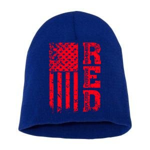 Veteran Day Remember Everyone Veteran Deployed Red Friday Gift Short Acrylic Beanie