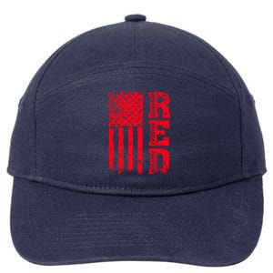 Veteran Day Remember Everyone Veteran Deployed Red Friday Gift 7-Panel Snapback Hat