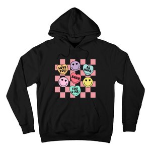 Valentines Day Retro Groovy Conversation Heart Candy Hoodie