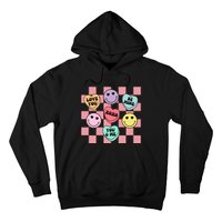 Valentines Day Retro Groovy Conversation Heart Candy Hoodie