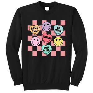 Valentines Day Retro Groovy Conversation Heart Candy Sweatshirt