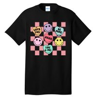 Valentines Day Retro Groovy Conversation Heart Candy Tall T-Shirt