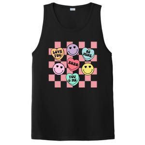 Valentines Day Retro Groovy Conversation Heart Candy PosiCharge Competitor Tank