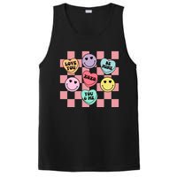 Valentines Day Retro Groovy Conversation Heart Candy PosiCharge Competitor Tank