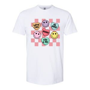 Valentines Day Retro Groovy Conversation Heart Candy Softstyle CVC T-Shirt