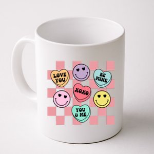 Valentines Day Retro Groovy Conversation Heart Candy Coffee Mug