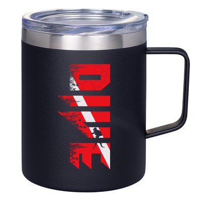 Vintage Distressed Scuba Diving 12oz Stainless Steel Coffee Mug